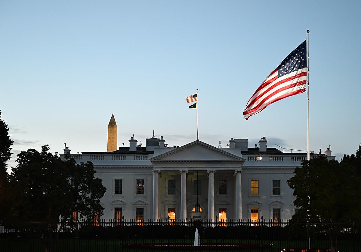 Imagen del exterior de la Casa Blanca.