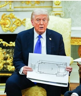 Imagen secundaria 2 - La nueva Ala Este albergará un suntuoso salón al estilo del de Mar-a-Lago, la residencia de Trump en Florida. En 1950, bajo el mandato de Harry S. Truman, se llevó a cabo una profunda reforma del interior de la sede presidencial.