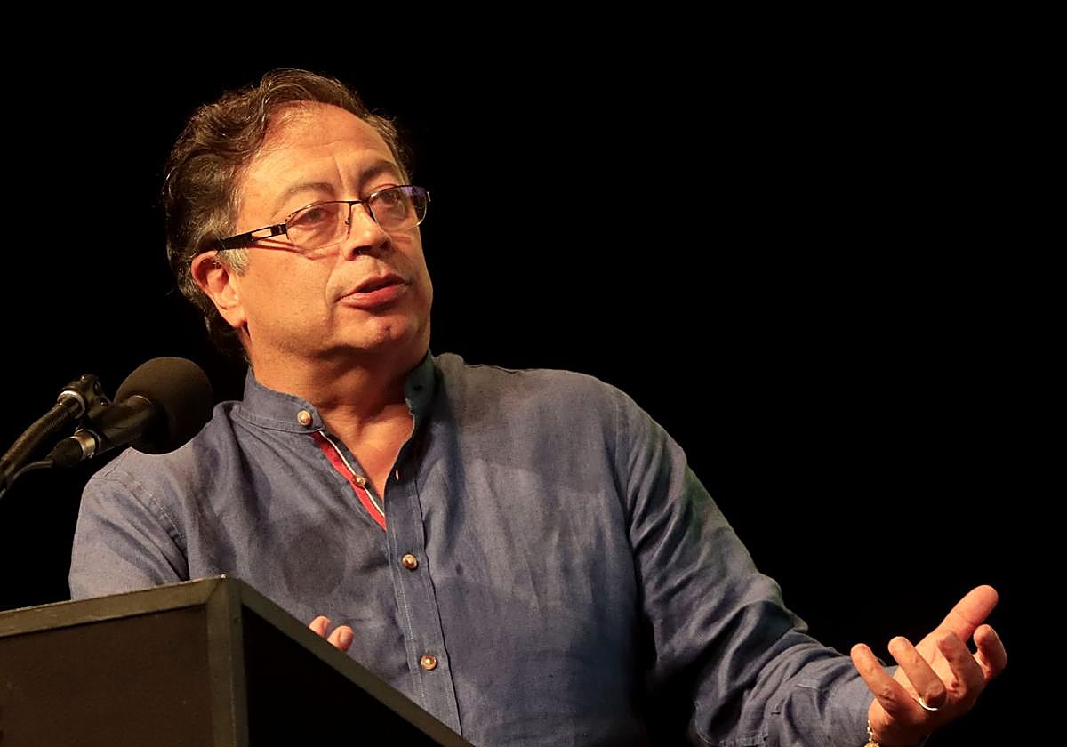 El presidente de Colombia, Gustavo Petro, habla durante la clausura del 7º Congreso Empresarial Colombiano de la Asociación Nacional de Industriales (ANDI) en Cartagena (Colombia), el 13 de agosto de 2022