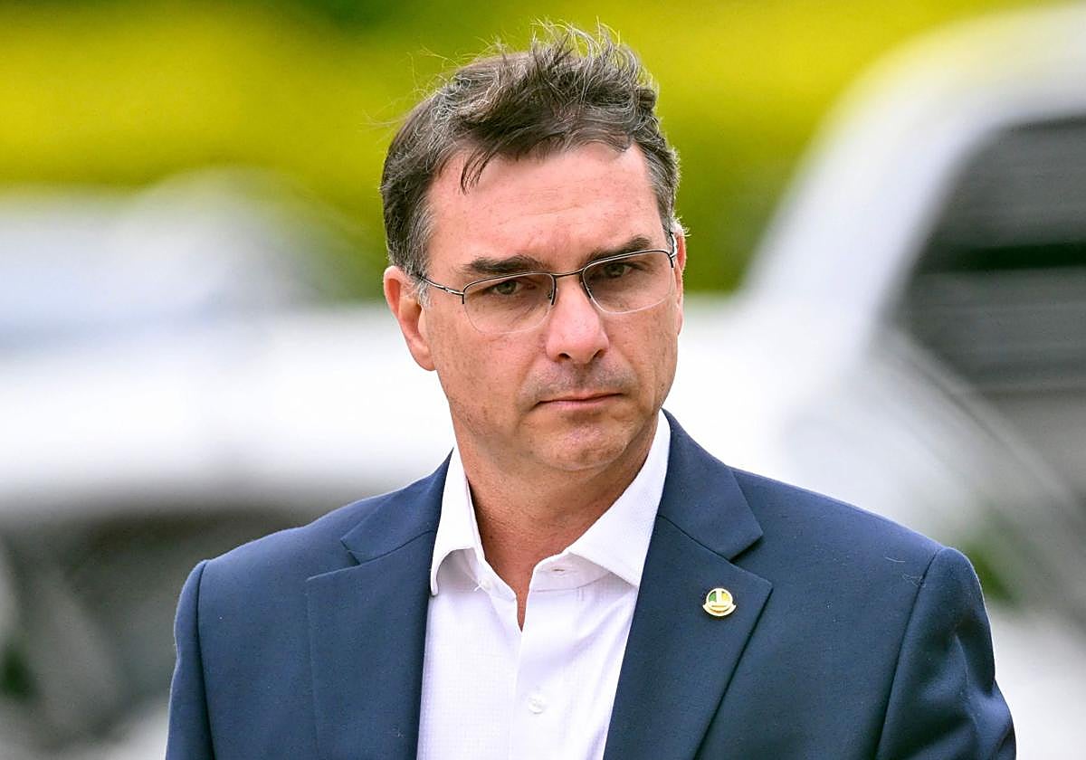 El candidato presidencial Flávio Bolsonaro