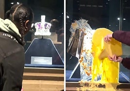 Cierran la Torre de Londres tras el ataque con natillas y tarta de manzana a la vitrina de la corona