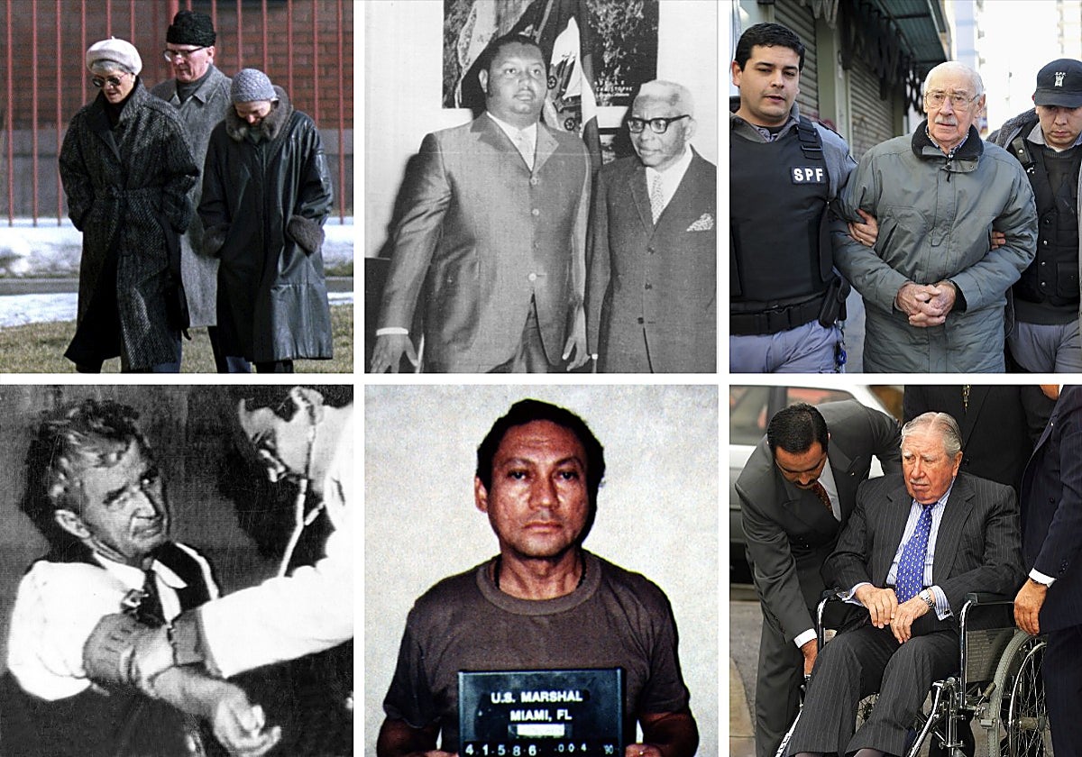 De izquierda a derecha, fila de arriba, Honecker; los Duvalier, hijo y padre de una dinastía de tiranos; y Videla; abajo, Noriega, Ceausescu y Pinochet