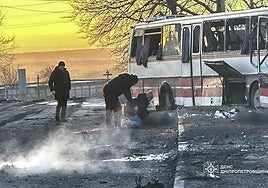 Un ataque ruso con drones mata a doce mineros y hiere a siete en Ucrania