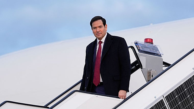 El secretario de Estado estadounidense, Marco Rubio, a su llegada a Alemania para asistir a la Conferencia de Seguridad de Múnich