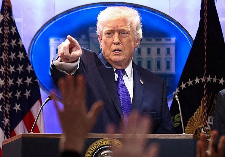Donald Trump, en la sala de prensa de la Casa Blanca