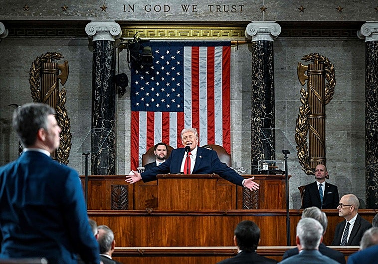 El presidente de Estados Unidos, Donald Trump, pronuncia su primer discurso sobre el Estado de la Unión de su segundo mandato.
