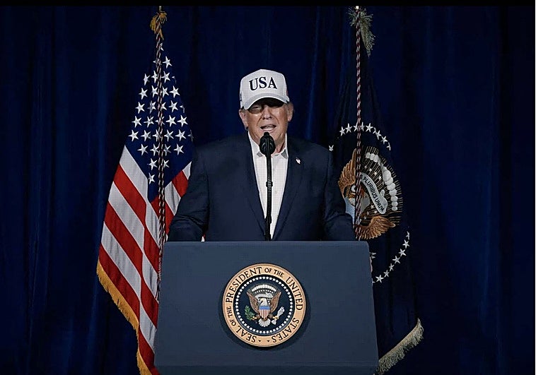 Donald Trump, en una grabación en la que explica el ataque.