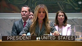Melania Trump preside sesión sobre paz e infancia en ONU después de ataque de EEUU a Irán