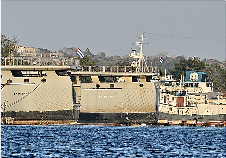 Buques de la Guardia Costera cubana atracaron en el puerto de La Habana el 25 de febrero.