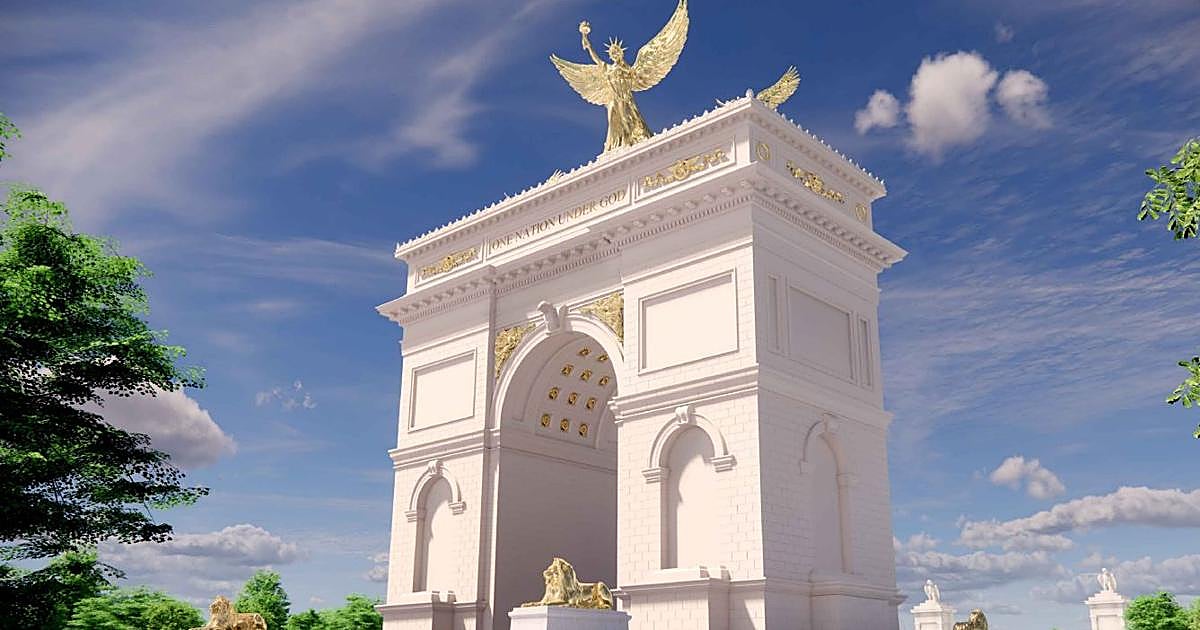 Así es el arco del triunfo de 76 metros que Trump pretende levantar en el centro de Washington