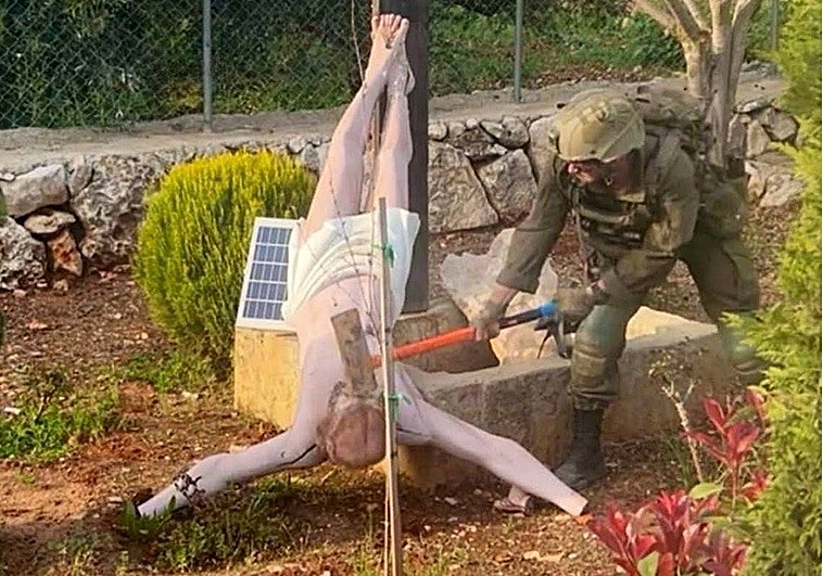 Netanyahu promete «medidas severas» contra el soldado israelí que vandalizó una estatua de Jesucristo en el Líbano
