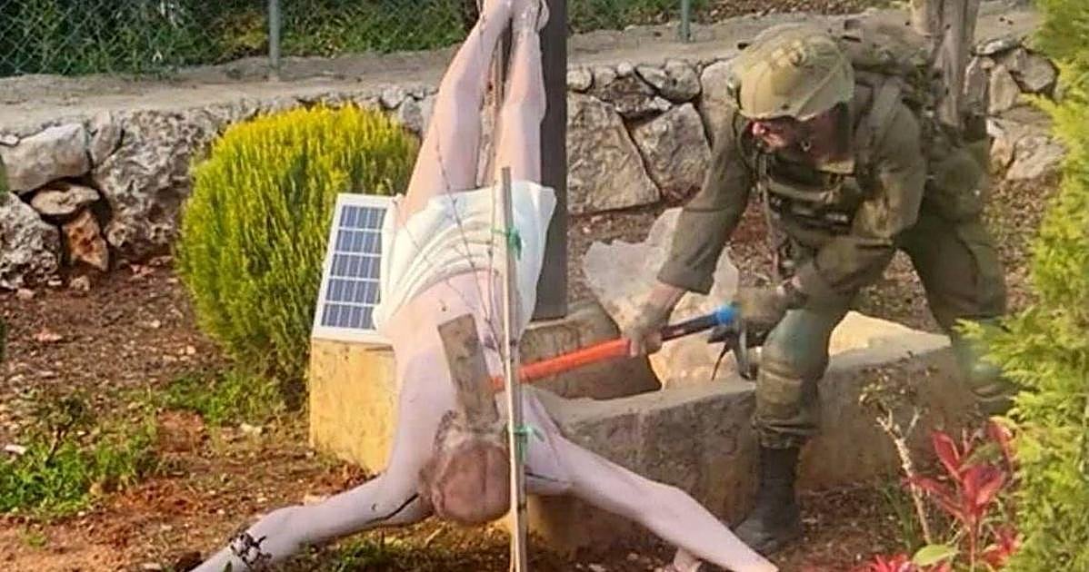 Netanyahu promete «medidas severas» contra el soldado que vandalizó una estatua de Jesucristo en Líbano