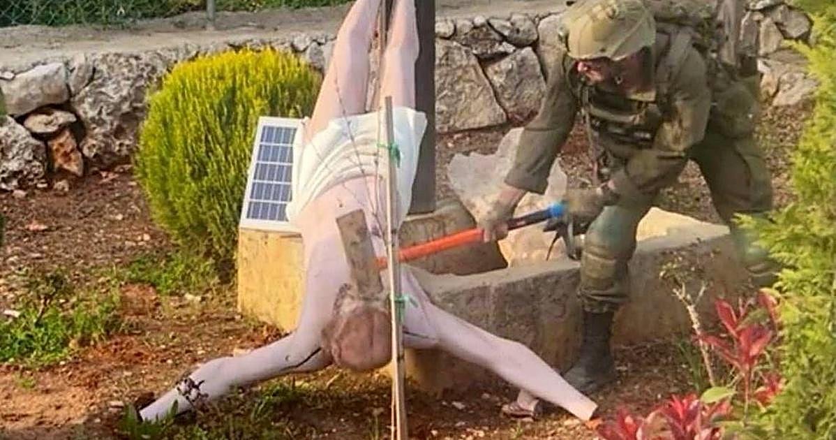 Israel condena a 30 días de detención militar al soldado que vandalizó una estatua de Jesucristo en el Líbano