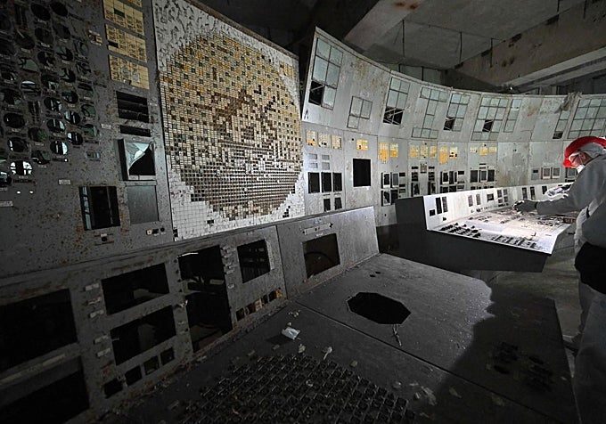 Sala de mandos del reactor número 4, donde tuvo lugar el peor accidente nuclear de la historia.