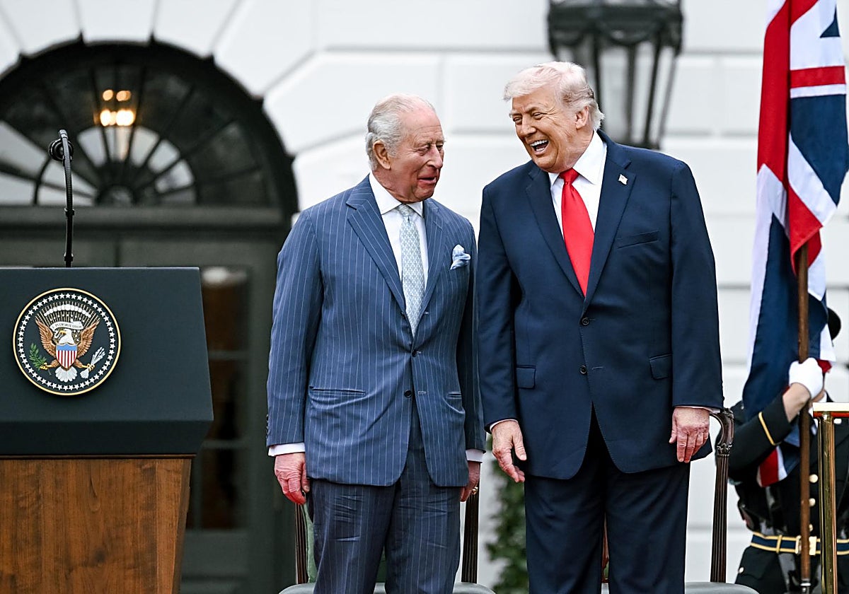 Carlos III y el presidente Trump, esta semana en Washington