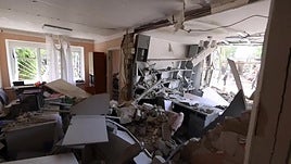 Concluidas las labores de rescate en la residencia estudiantil en Lugansk