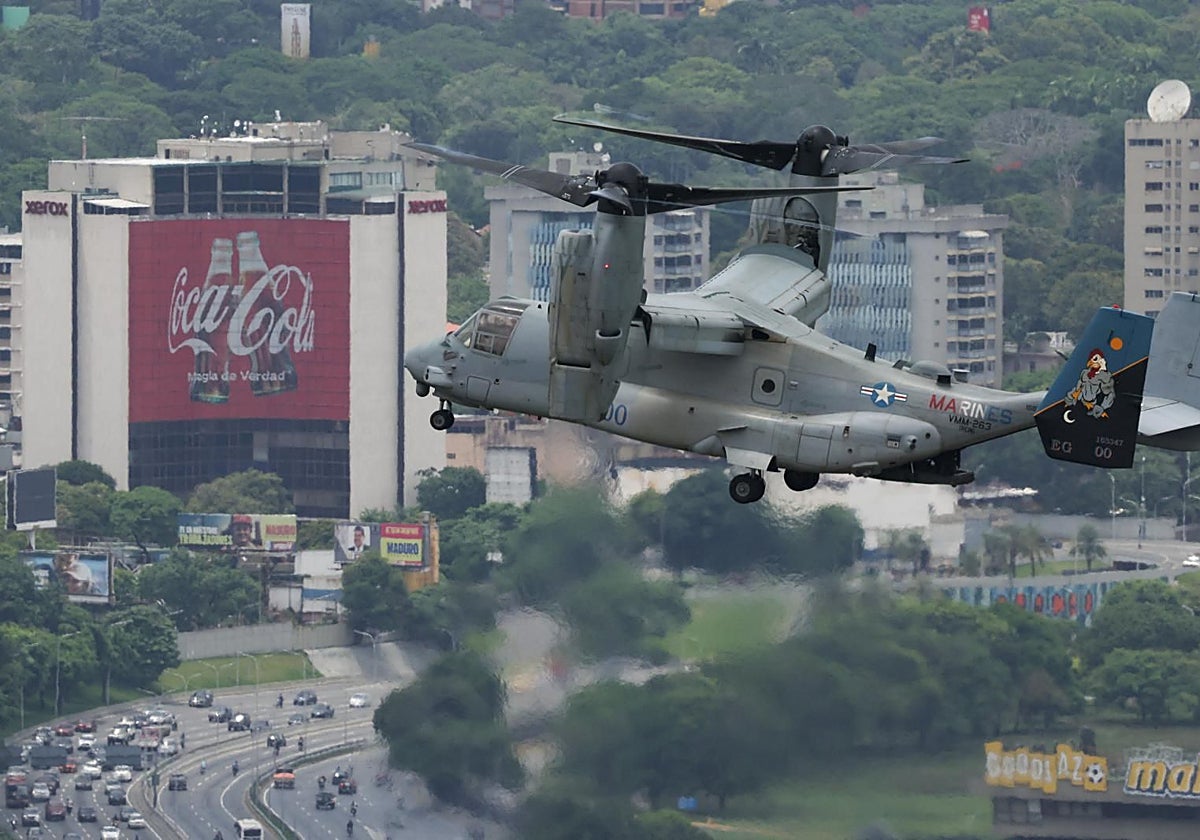 Con sus Osprey V-22, el Ejército de EE.UU. volvió a Caracas casi seis meses después de capturar a Maduro.
