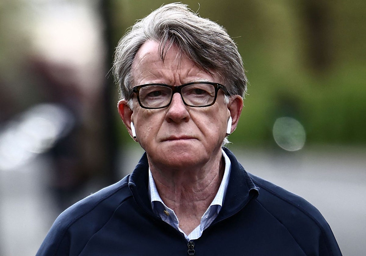 El exembajador del Reino Unido en Estados Unidos, Peter Mandelson