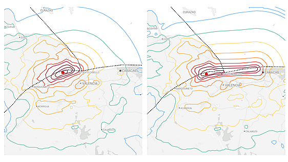 Mapas y gráficos del doble terremoto en Venezuela