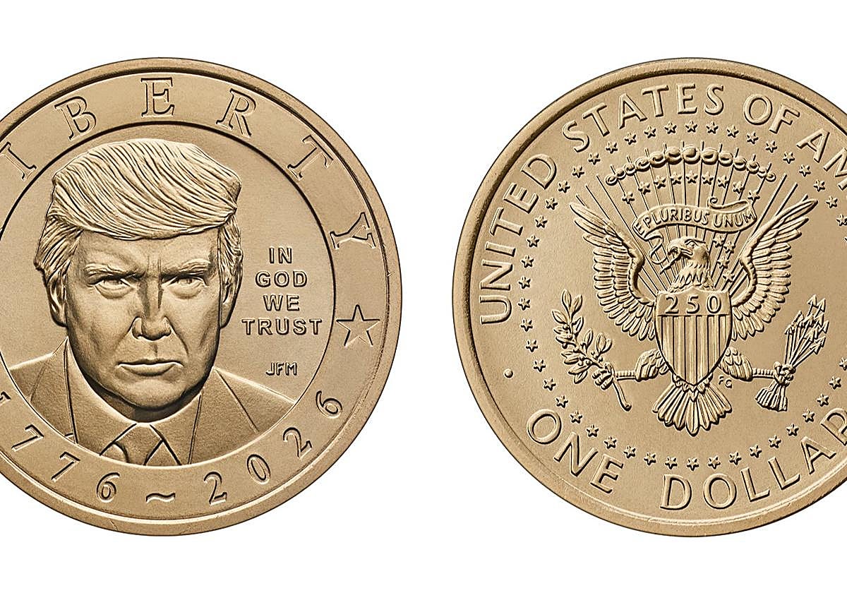 Trump cambia la estatua de la libertad por su rostro en las monedas de un dólar