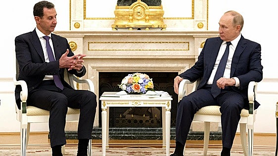El entonces presidente sirio al Assad y Putin, en el Kremlin en 2021