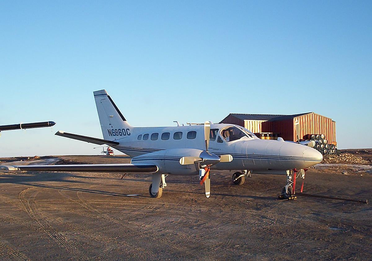 Un Cessna 441, el modelo de aparato estrellado.
