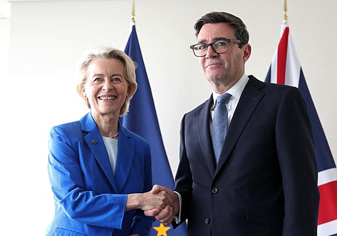 Burnham se reunió con Ursula von der Leyen la semana pasada en la ONU