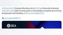 OEA pide renovar la misión internacional contra las pandillas en Haití