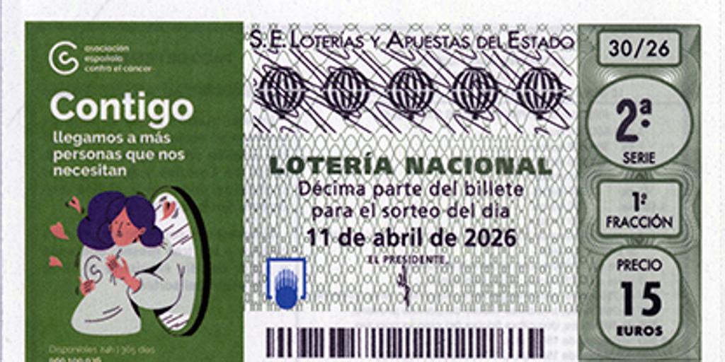 Lista oficial de premios del Sorteo Extraordinario de la AECC de Lotería Nacional de hoy