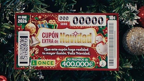 Cupón extra de Navidad de la ONCE 2026: horario, canal de televisión y dónde ver gratis online hoy