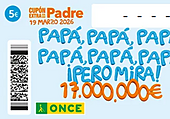 Sorteo cupón extra del Día del Padre de la ONCE, en directo: comprobar número del cupón ganador y lista oficial de premios hoy