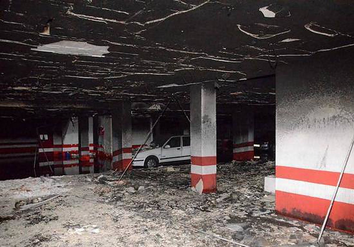 Incendio en un aparcamiento subterráneo