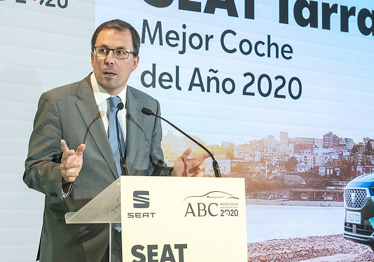 Raül Blanco en el acto de entrega del premio al Mejor coche del Año ABC de 2020