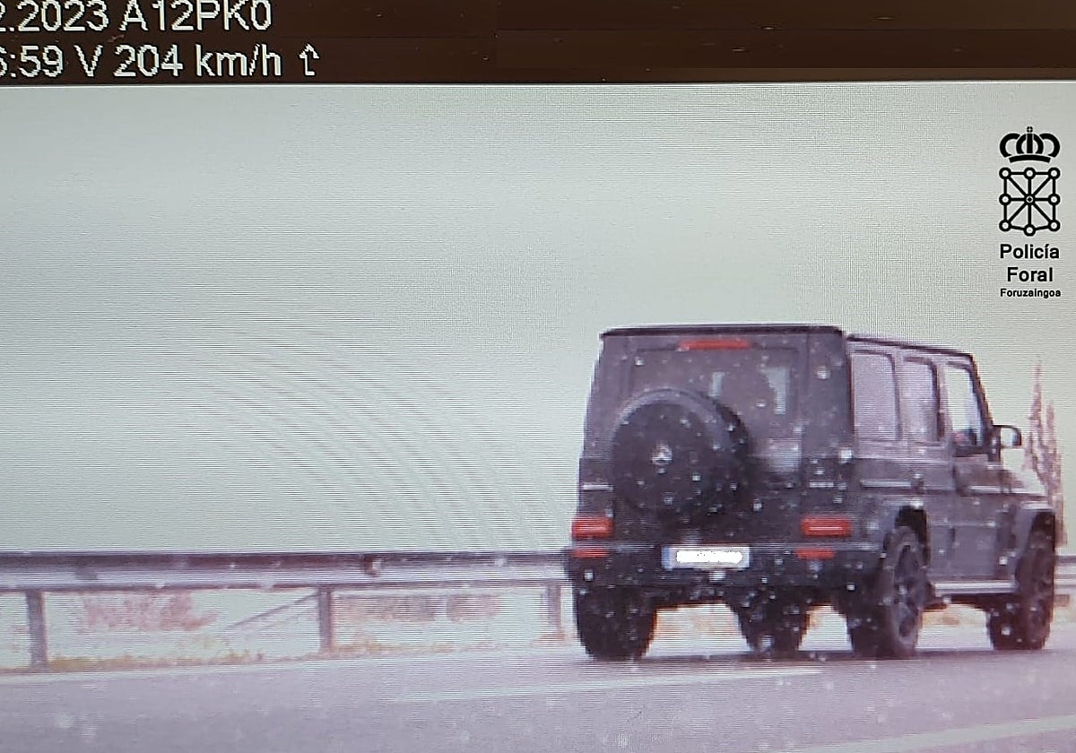 La captura de la infracción de tráfico