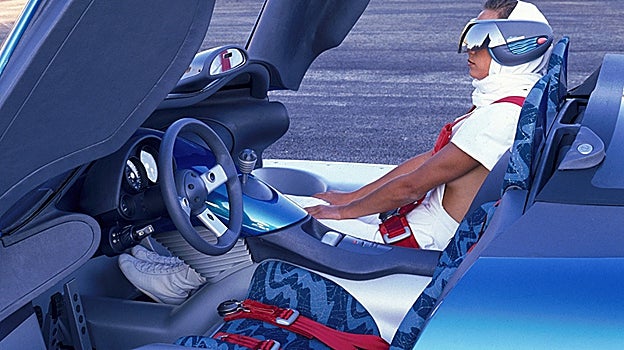 La consola central inspirada en el depósito de una moto