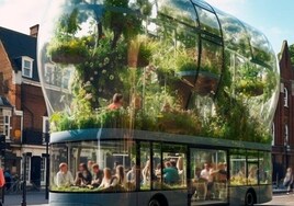 ¿Un bus o un invernadero móvil? La ingeniosa propuesta para luchar contra la contaminación en las grandes ciudades