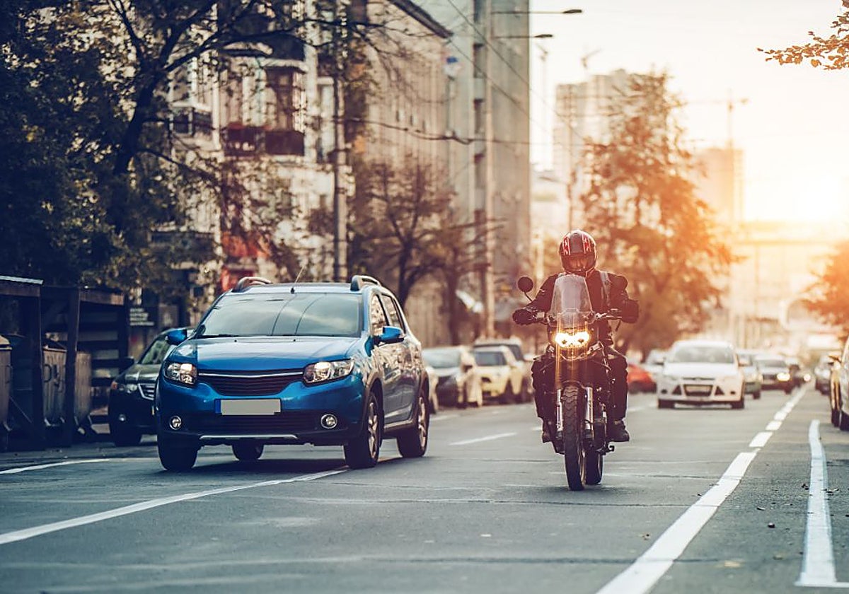 En moto por ciudad