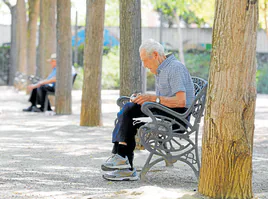 Varios jubilados, en un parque en Córdoba