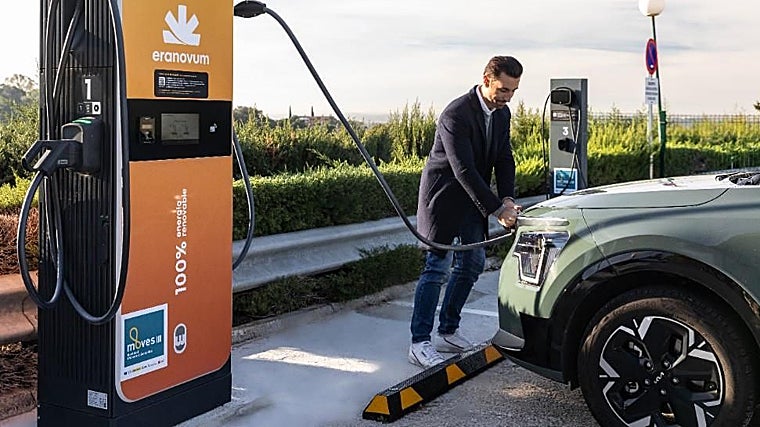 Proceso de carga de un coche eléctrico