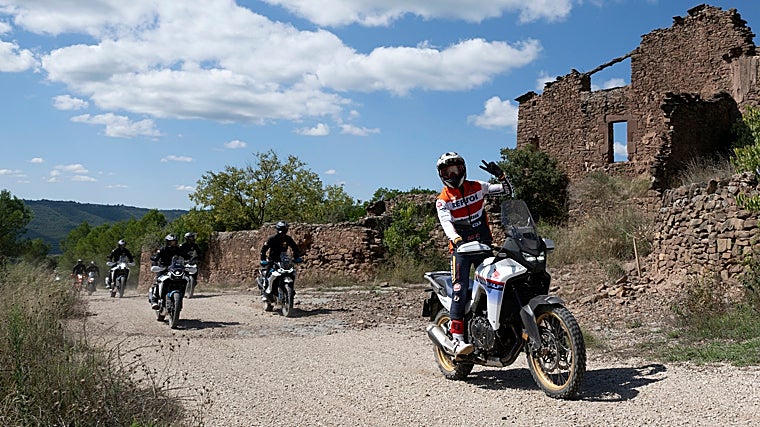 Siguiendo a Marcelli durante la ruta off-road
