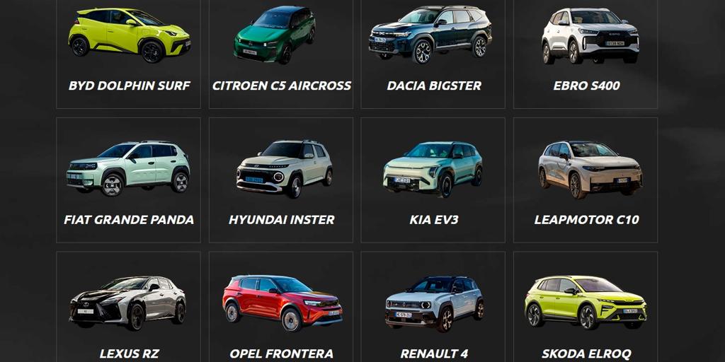 Los elegidos: estos son los candidatos al Premio ABC al Mejor Coche del Año 2026