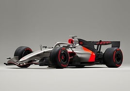 El F1 de Audi es un elegante y futurista bólido de ángulos rectos