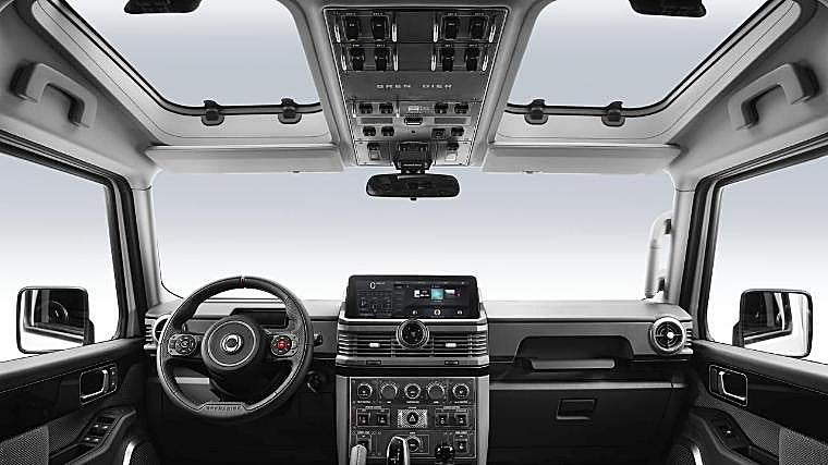 The interior of the Grenadier is designed to be used with gloves