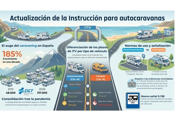 Así cambia la normativa de la DGT para autocaravanas en 2026