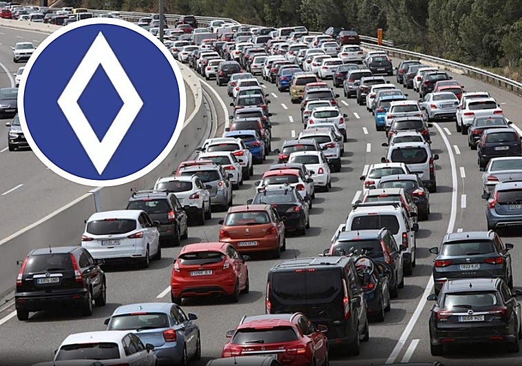 La nueva señal de la DGT con un rombo blanco que ya se puede ver en las carreteras de España