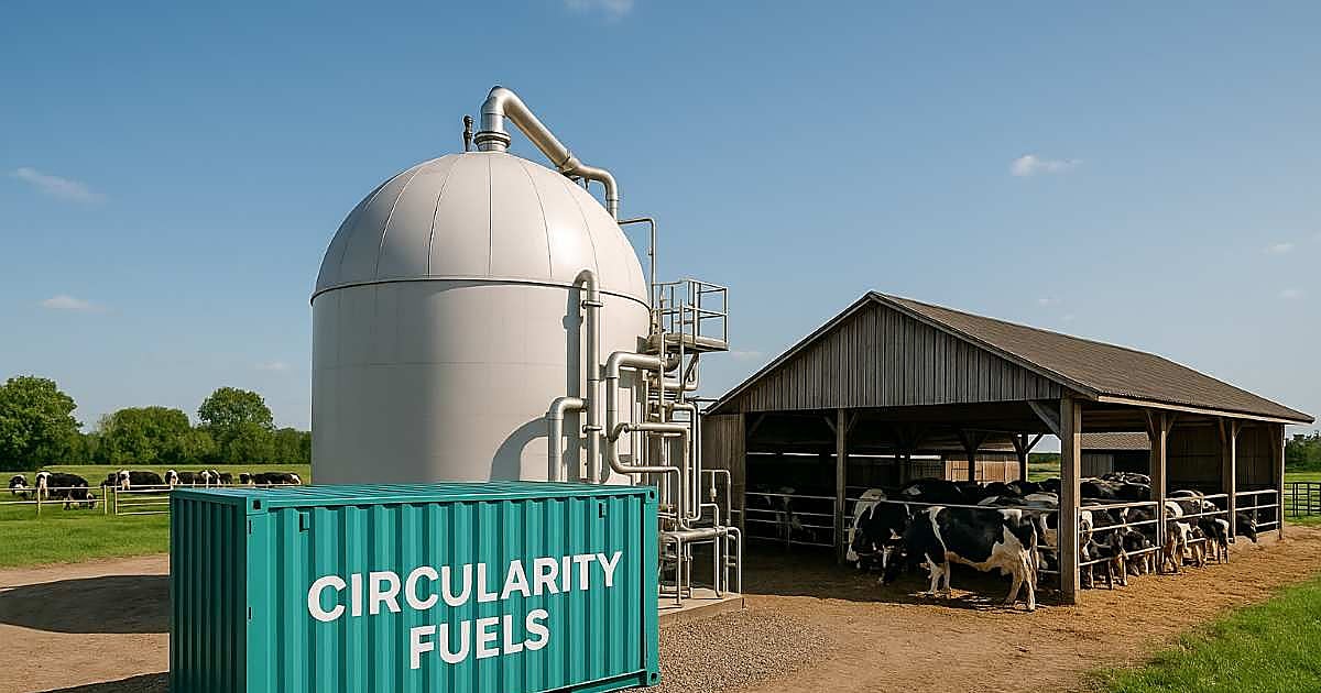 El «oro marrón» de las granjas: aviones con combustible procedente del estiércol