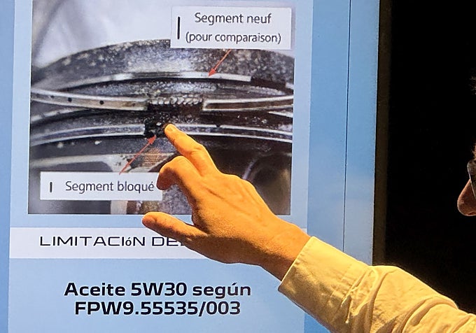 Parte obstruida del motor Puretech