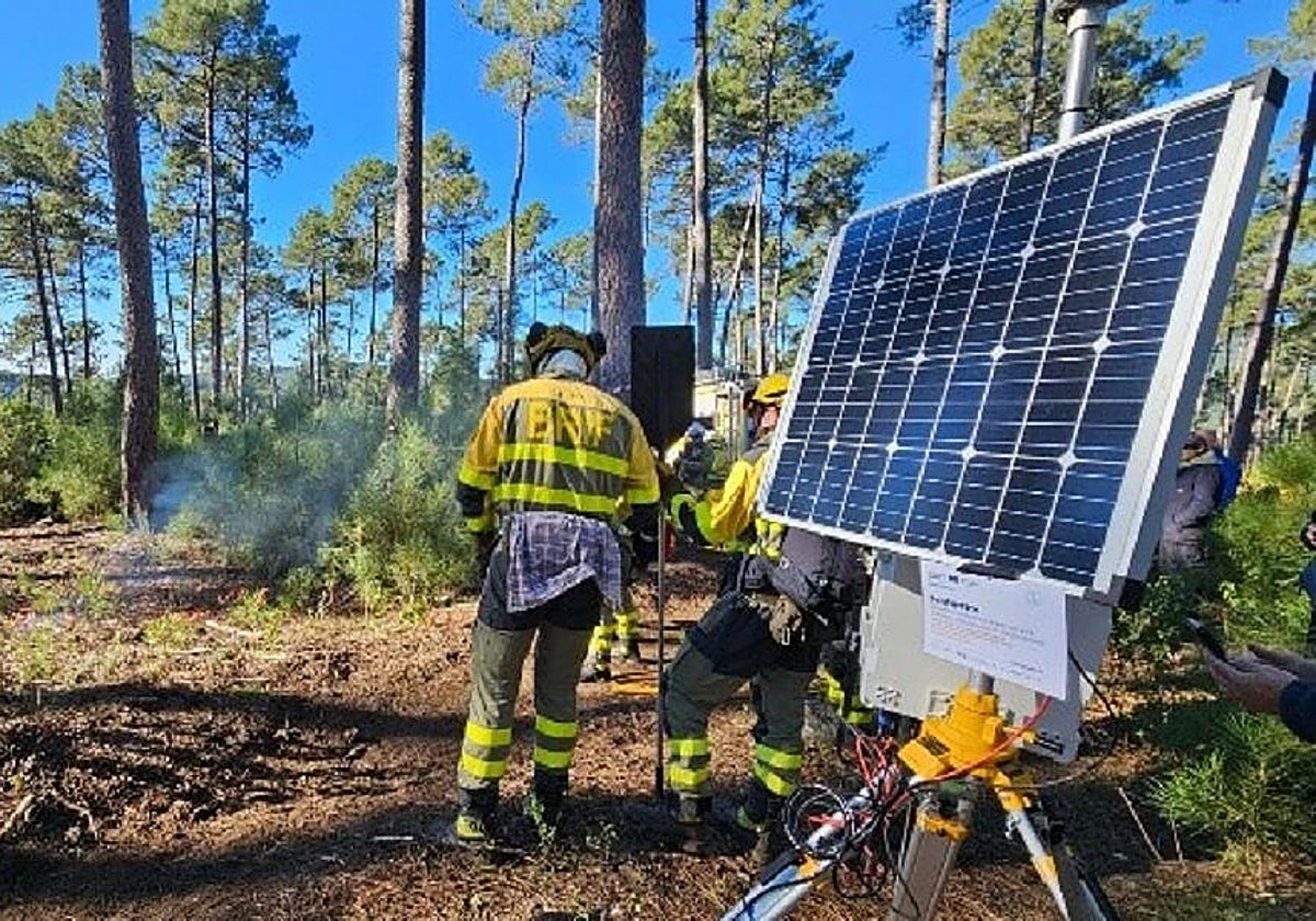 specto de los módulos con sensores de gases y sensores de PM instalados en la zona piloto de Arenas de San Pedro
