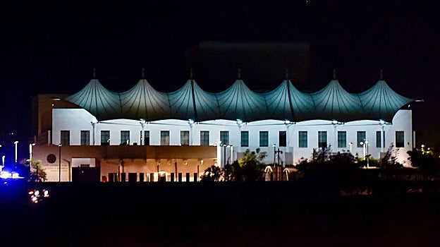 El edificio del consulado estadounidense en Yeda
