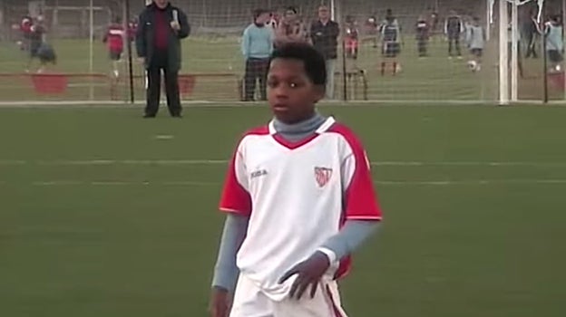 Ansu Fati en la cantera del Sevilla